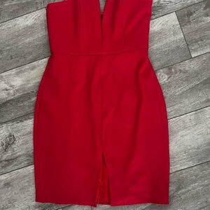 NBD Elegant Red Strapless Dress